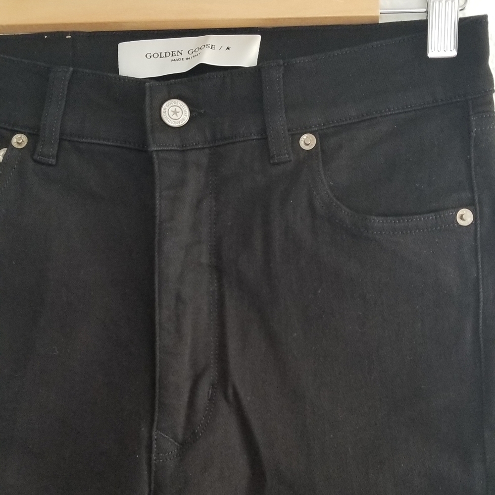 Golden Goose Skinny High Rise Jeans Size 25 Black - Picture 6 of 10